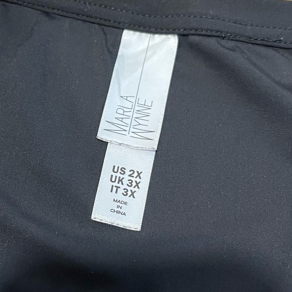 📍 🖤 Asymmetrical Sleeveless Black Dress – MARLA WYNNE🖤 size 2X - Picture 2 of 10